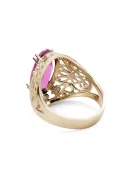 Style vintage Anneau Améthyste Or jaune 14 carats vrc074y